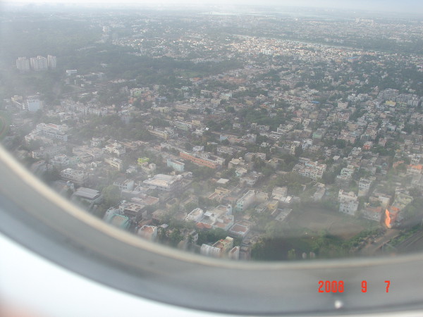 Vista aérea de Chennai.