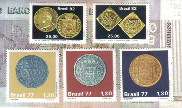 selos moedas