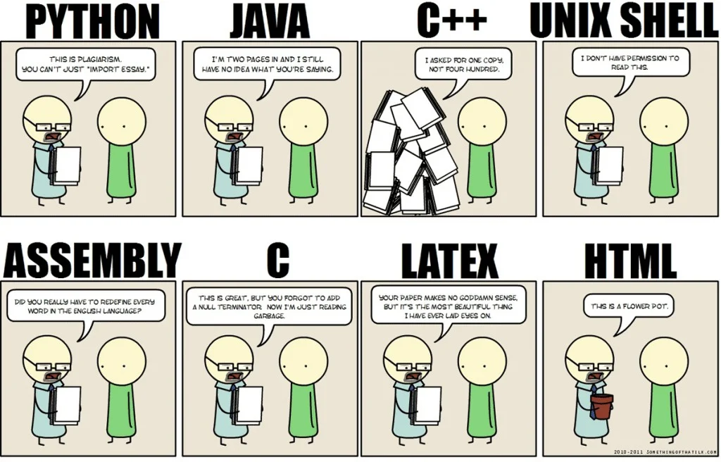 Exemplos de linguagens de programação utilizadas para um mesmo trabalho. Fonte: Learnpact(http://blog.learnpact.com/best-programming-language-to-get-a-job/).