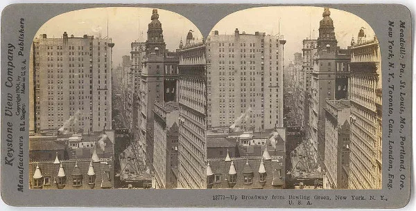 Par estereoscópico de imagens da cidade de Nova York. Fonte: Rubylane.