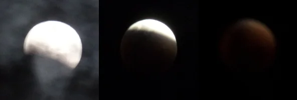 Eclipse da Super Lua de 27/09/2015 às 22:30, 23:00 e 23:15. Fotos: ViniRoger.
