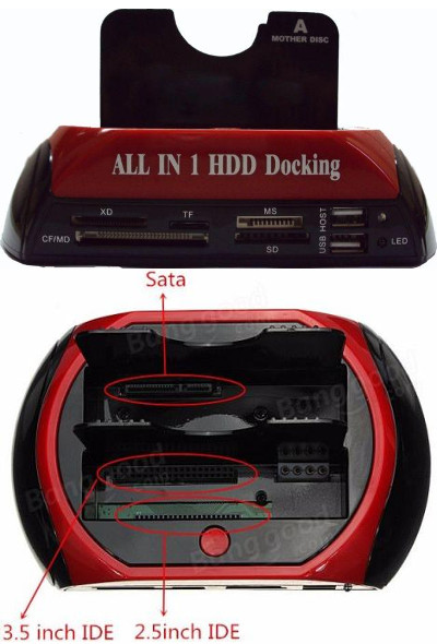 Dock station para HDs e mídias removíveis