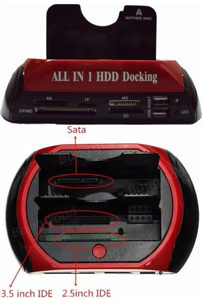 Dock station para HDs e mídias removíveis