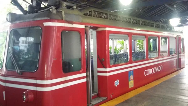 Trem do Corcovado na estação Cosme Velho. Foto: ViniRoger