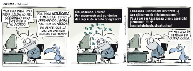 acordo ortografico quadrinhos
