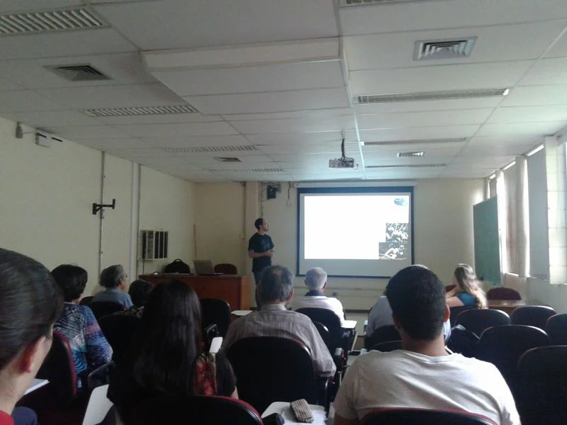 Palestra "Meteorologia e Aviação". Foto: Prof. Marcelo Rodrigues.