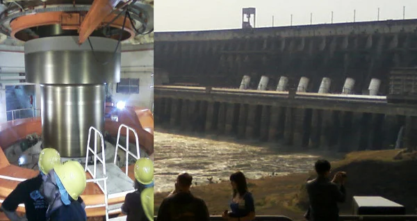 Turbina e Barragem da UHE Itaipu. Fotos: ViniRoger.