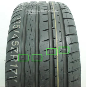 pneu barra sulcos tread