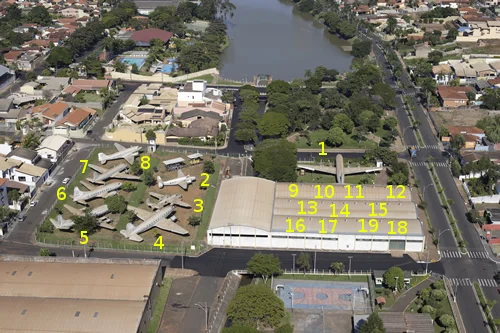Foto aérea do Museu