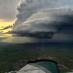 thunderstorm airplane