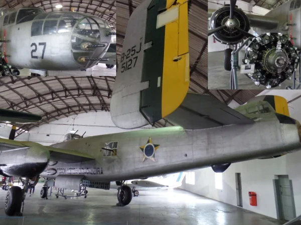 B-25J da FAB no Museu Aeroespacial. Foto: ViniRoger