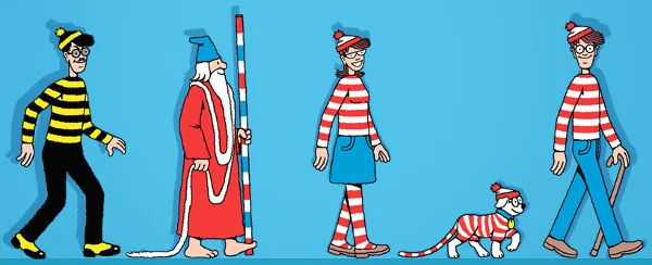 Personagens principais. Fonte: jogo Where's Wally, disponível em Jogo do Dia