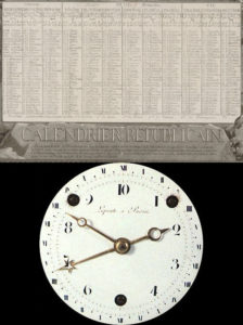 calendario relogio republicano