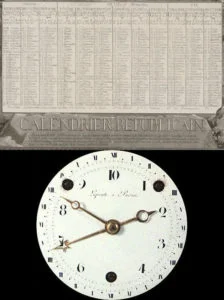 calendario relogio republicano