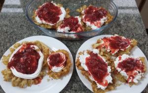 funnel cake caseiro