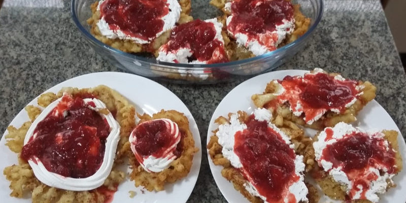 funnel cake caseiro
