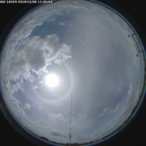 Imagem obtida com câmera all sky. Fonte: LABREN/INPE