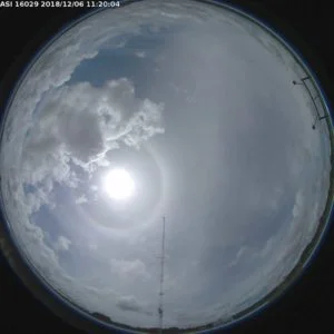 Imagem obtida com câmera all sky. Fonte: LABREN/INPE