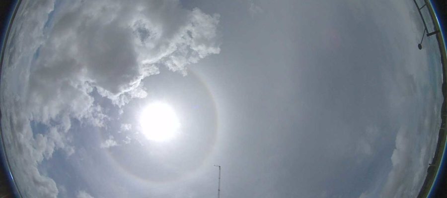 Imagem obtida com câmera all sky. Fonte: LABREN/INPE
