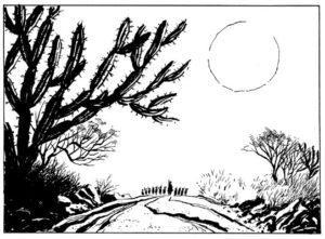 Ilustração da HQ "Os sertões - A luta", adaptação para os quadrinhos o clássico de Euclides da Cunha, com roteiro de Carlos Ferreira e desenho de Rodrigo Rosa