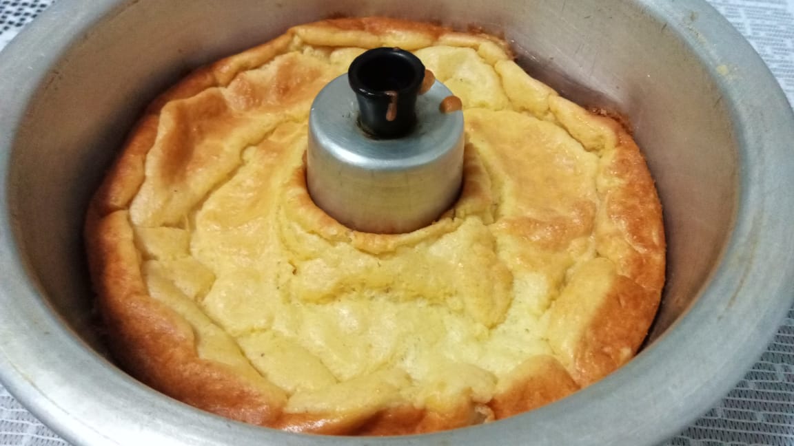 Foto do suflê de queijo da receita. Foto: ViniRoger