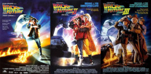 Cartazes dos filmes De Volta Para O Futuro I, II e III