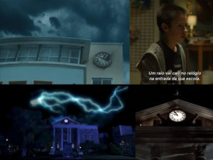 Relógios dos filmes "Durante a Tormenta" e "De Volta Para o Futuro"