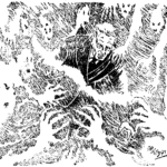 Arte conceitual de "O Vento". Fonte: Weird Tales