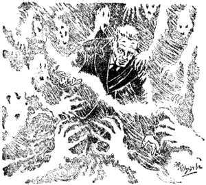 Arte conceitual de "O Vento". Fonte: Weird Tales