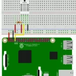 Circuito com Raspberry Pi e DHT22 no Fritzing