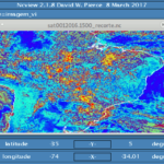 Imagem do satélite GOES13 (visível) recortada usando CDO