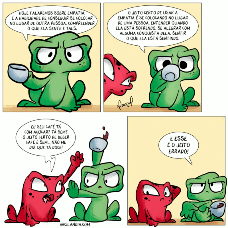 Zinza e a empatia. Fonte: Rafael Marçal/Vacilandia.com