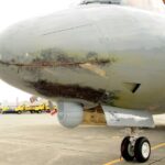 Avião neozelandês atingido por um raio enquanto voava no Canadá, em junho de 2009. Fonte: Stuff/NZ