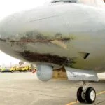 Avião neozelandês atingido por um raio enquanto voava no Canadá, em junho de 2009. Fonte: Stuff/NZ