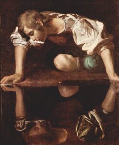 Narciso, de Caravaggio (1571-1610). Fonte: Wikipedia