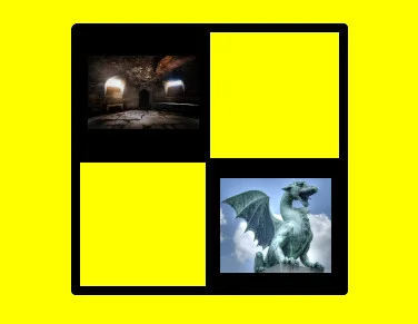 Arte "Dungeons and Dragons para principiantes". Créditos: Trey Ratcliff (masmorra), wili_hybrid (dragão) e Godinez (tabuleiro de xadrez para principiantes).