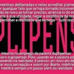 Definição do termo "duplipensar", do livro "1984" de George Orwell