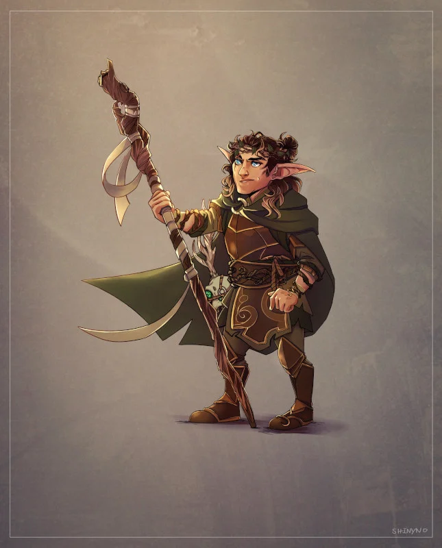 Ilustração de gnomo druida em D&D. Fonte: Shinyno
