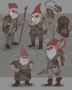 Ilustração de gnomos em D&D. Fonte: @Zhjake
