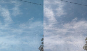 Fotos com filtro polarizador em diferentes angulações (a da esquerda é próxima ao caso sem usar o filtro) – Motorola g7 f/1,8 (1,69EV) ISO100 4,0mm 1/787s e 1/472s. Fotos: ViniRoger