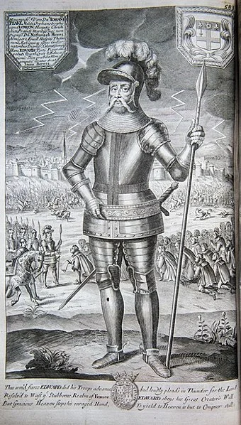 Eduardo III, Tempestade de granizo da Segunda-feira Negra. Fonte: Wikipedia