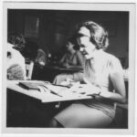 Foto na sala de aula, da aluna Silvia Rodriguez Masó, filha do Diretor do Instituto de Meteorología da Academia de Ciencias de Cuba