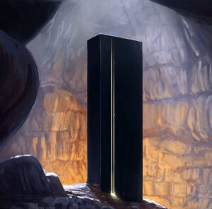 Monolito de obsidiana. Foto: Astrohanasia (Black Monolith)
