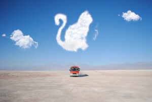 Nuvem em formato de gato criada no editor de imagens