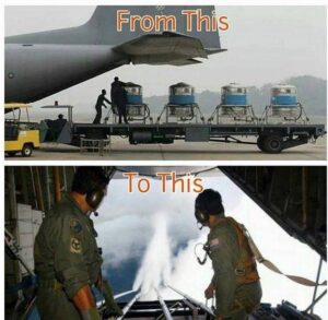 Semeadura de nuvens na Malásia. Foto: Reprodução