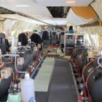 Tanques de lastro com água utilizados em voos-teste. Foto: Reprodução