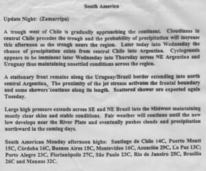 Atualização de previsão para América do Sul - Greg Zamarripa