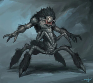 O aracno guerreiro Utiok. Fonte: Wiki Las Crónicas de Sinfín