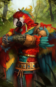 Aarakocra arara. Fonte: Matt Hodo Art