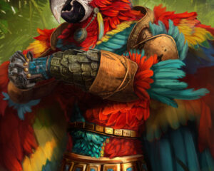 Aarakocra arara. Fonte: Matt Hodo Art